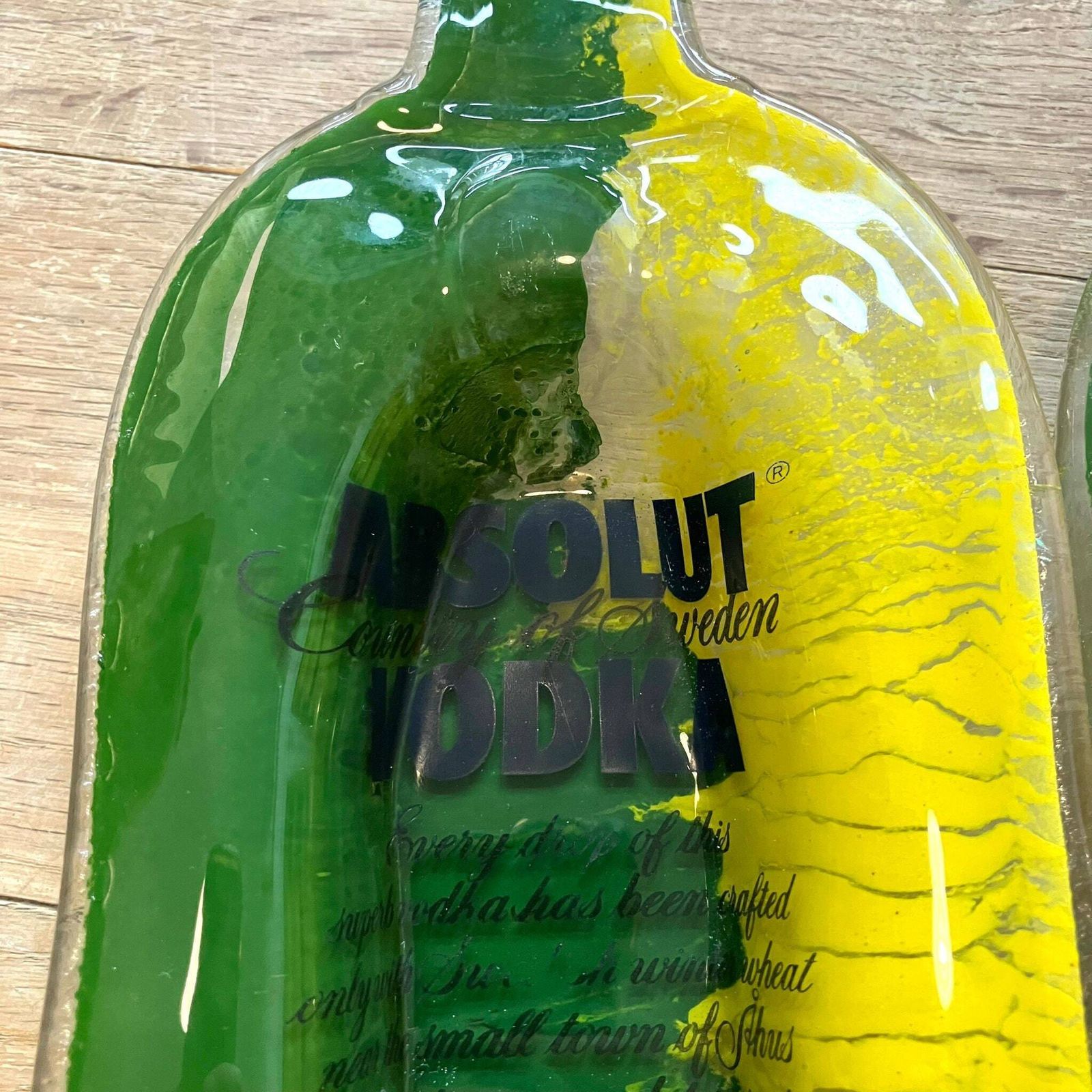 Rare Collectible Absolut Vodka Double Glass Bowl Large 27cm photo for sale