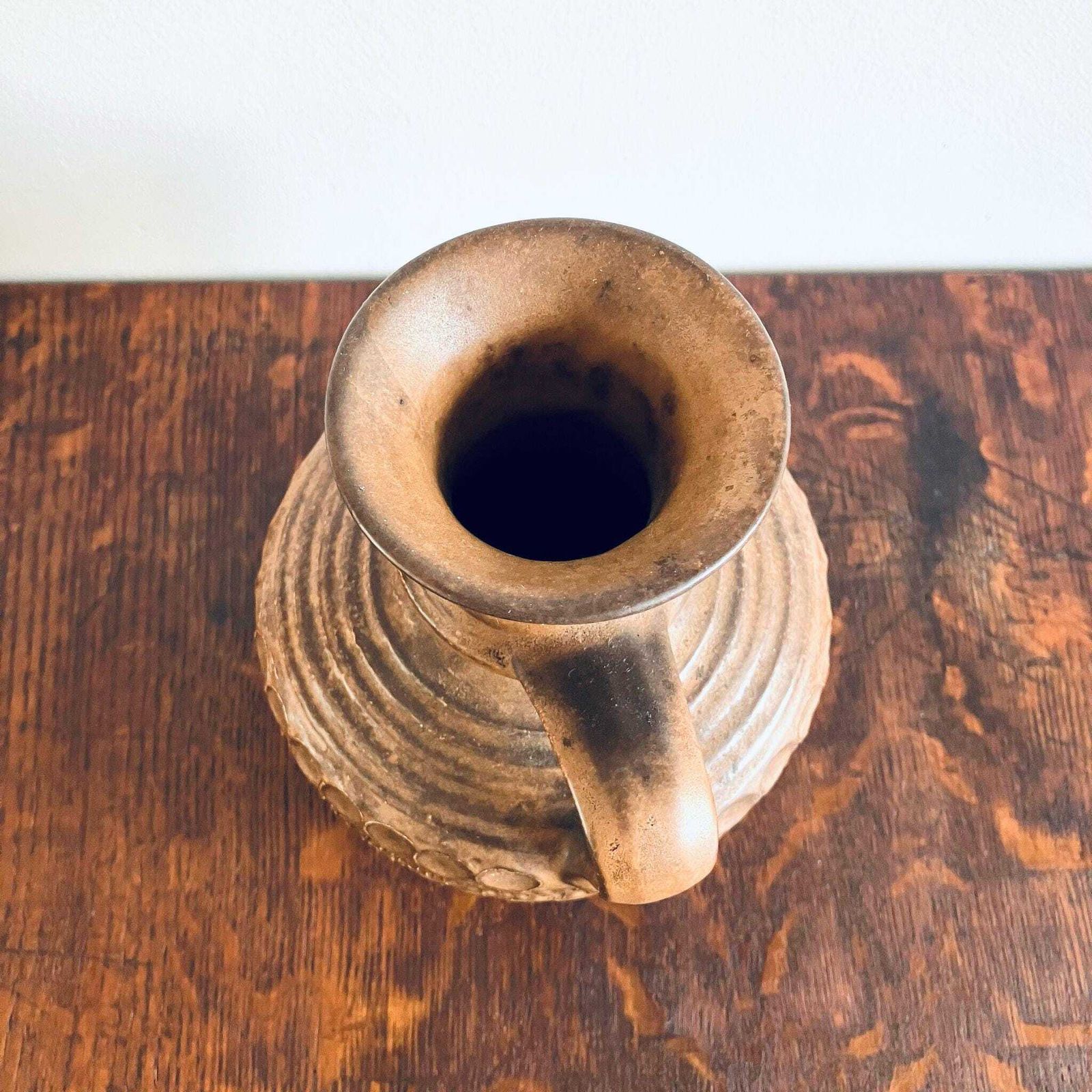 Vintage West German Bay Keramik Ceramic 77 17 Pottery Vase Patterned Textured Unique Rare photo furniture