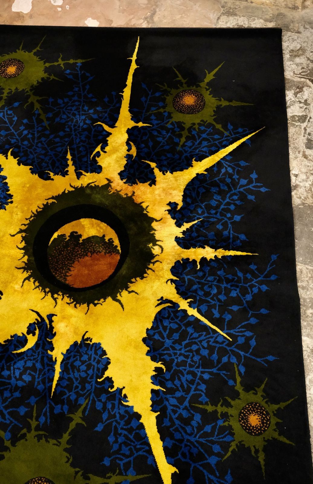 Xxl Wool Rug Saturne By Marc Petit For Saint Frères, France 1960s photo 1500.0