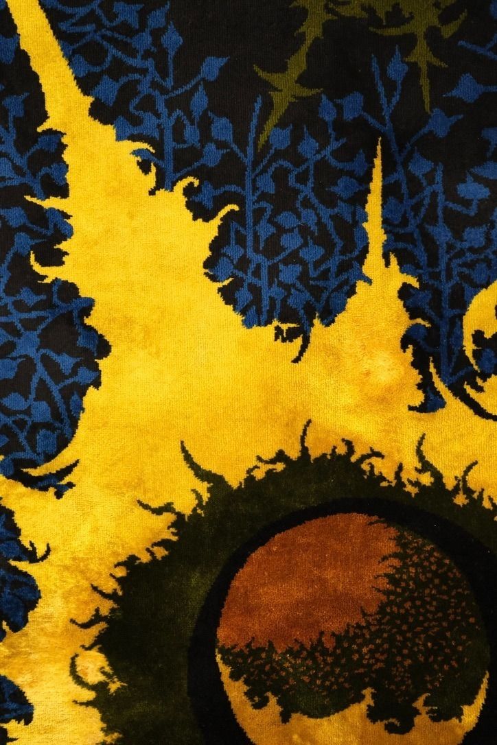 1500.0 Xxl Wool Rug Saturne By Marc Petit For Saint Frères, France 1960s photo