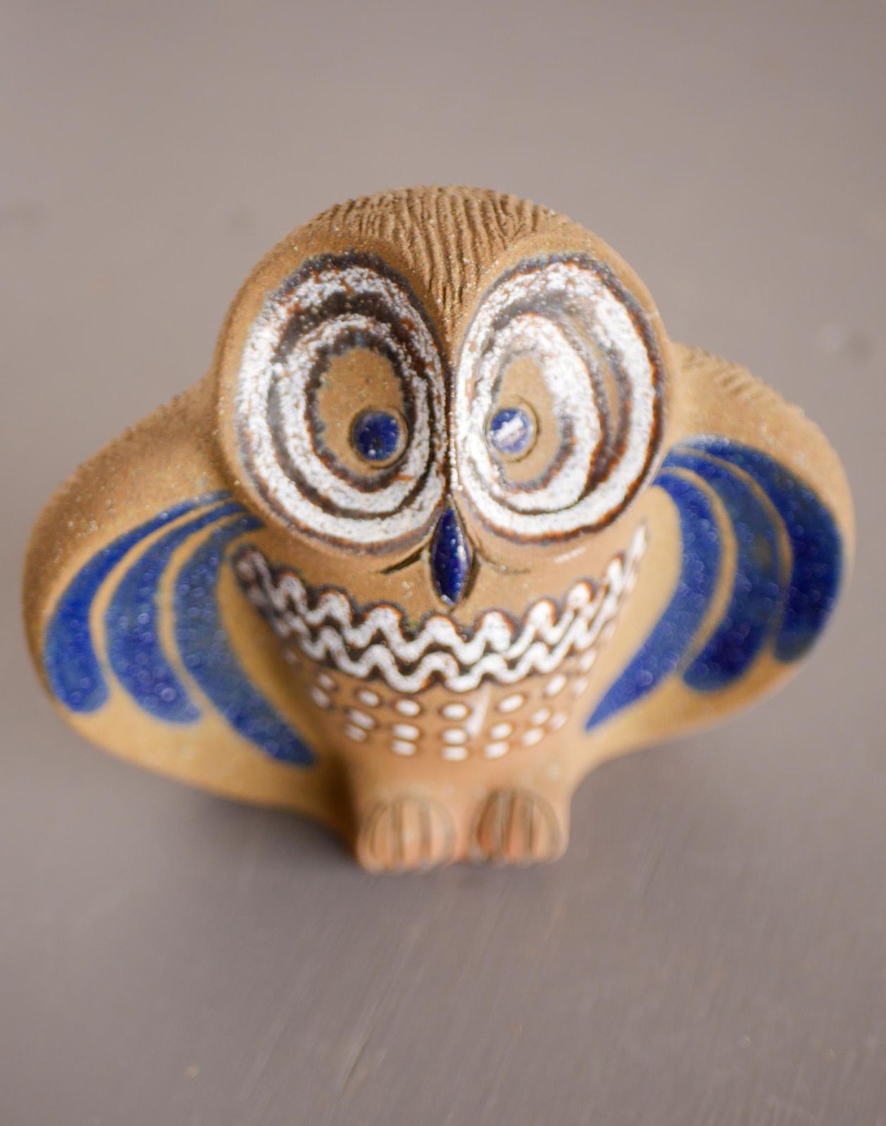 Woonaccessoires Uil Figuur In Keramiek Van Thomas Hellström Voor Nittsjö, Zweden photo