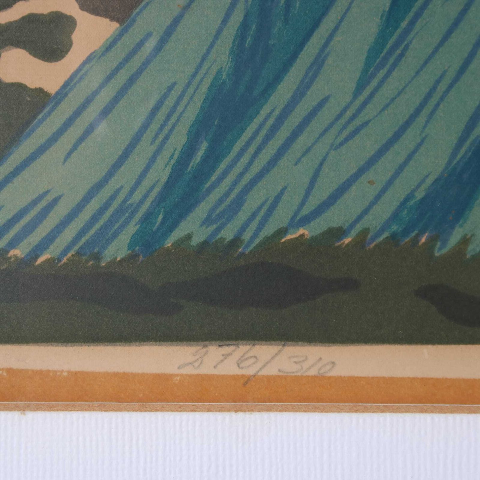 1950s Framed Lithograph By Lars Norrman, Sweden photo for sale