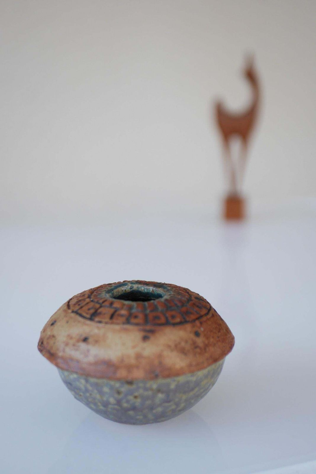 221.0 Brutalist Studio Pottery Vases Or Pots By Bernard Rooke, 1960s, Set Of 2 photo