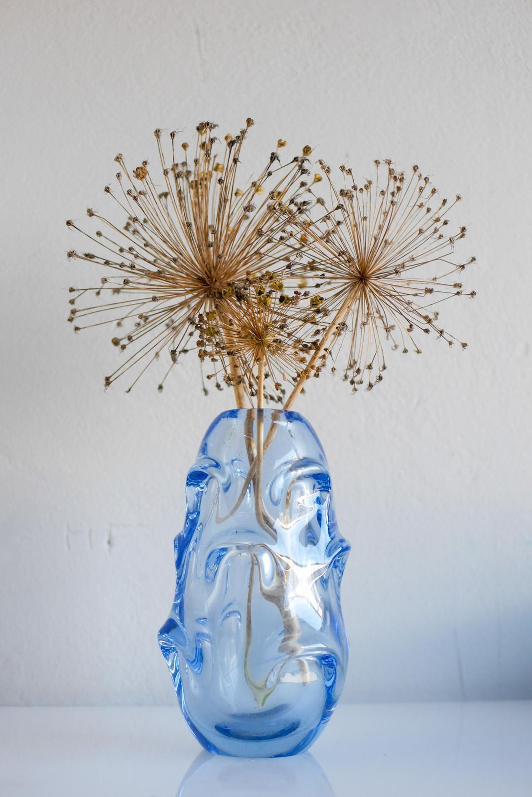 photo furniture Lichtblauwe Kunstglazen Vaas Van Börne Augustsson Voor åseda, Zweden