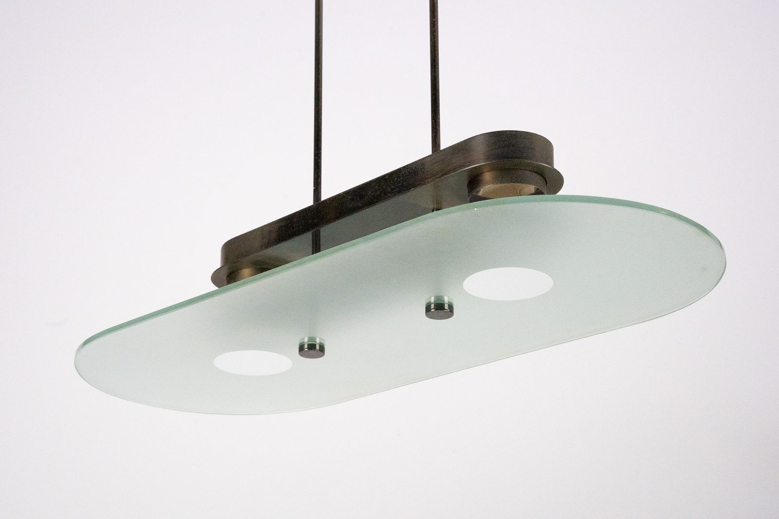 Lumi Milano Mid Century Chandelier In Brass And Glass – Italy, 1970s photo buy