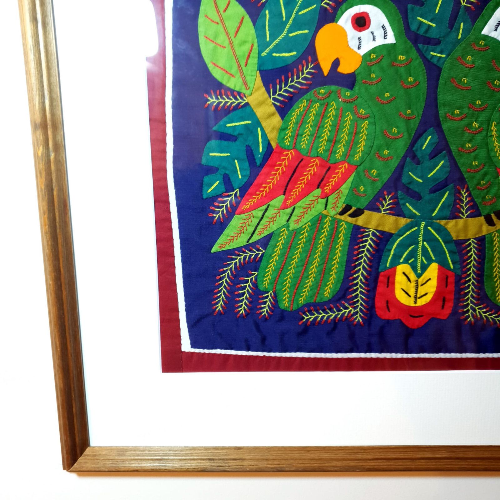 Molas Parrots Textile Appliqué Embroidery Folk Art By Kuna Yala Indians Panama photo buy