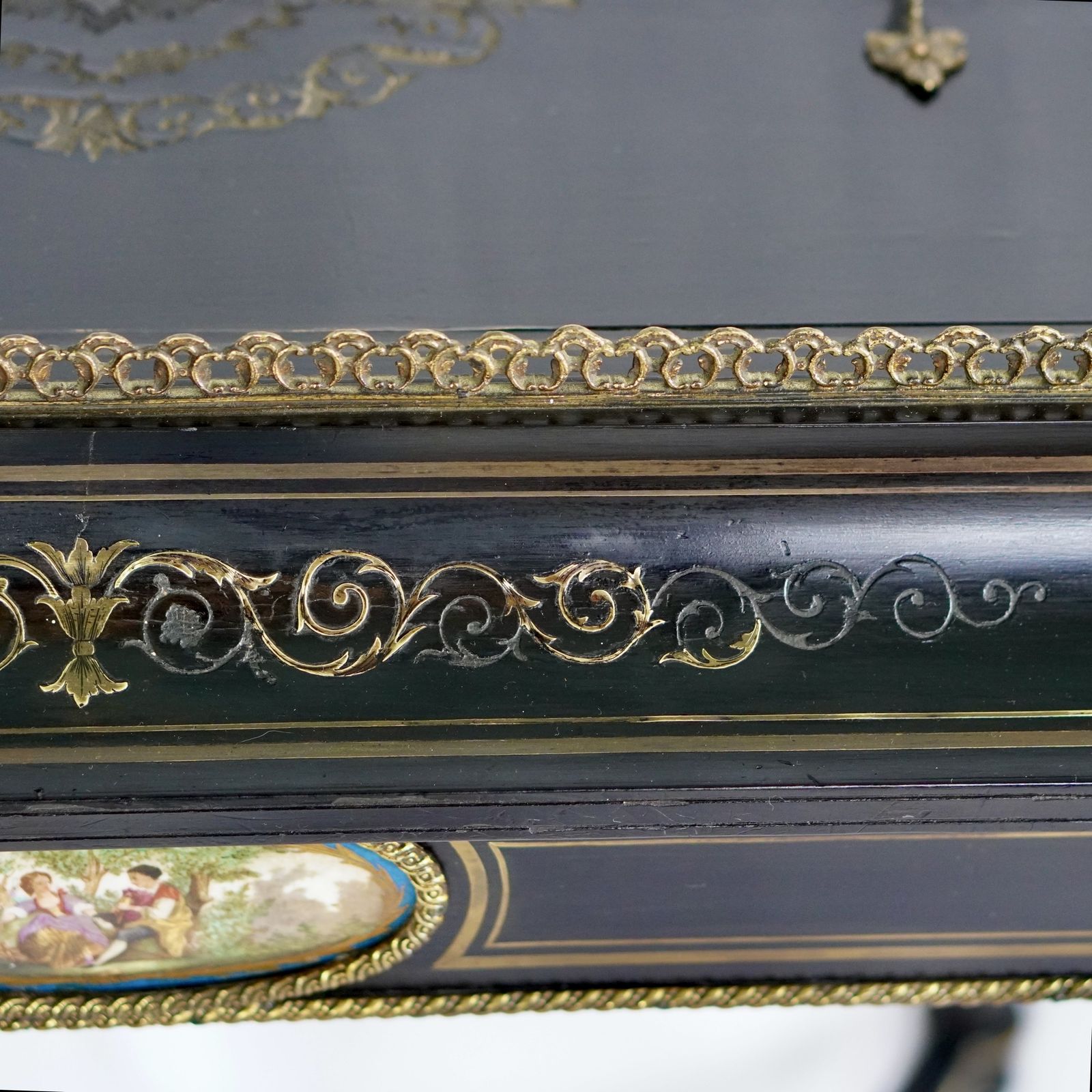 Furniture 19th Century French Boulle Ebonised Jardinière photo