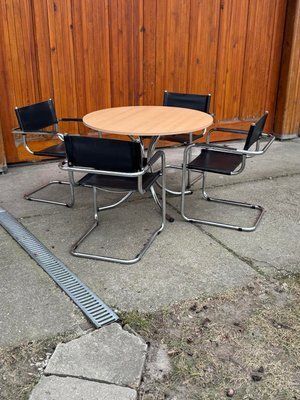 Italian Round Effezeta Dining Table With Chairs, 1990s, Set Of 5 photo buy