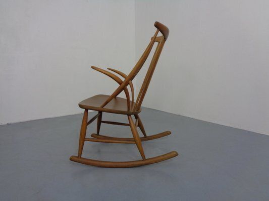 Iw3 Rocking Chair By Illum Wikkelsø For Niels Eilersen, Denmark, 1950s photo 833.0