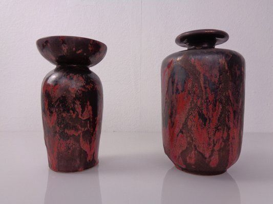 German Studio Ceramic Vases By Otto Keramik, 1960s, Set Of 2