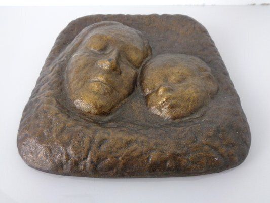 photo furniture German Bronze Relief Of Mother With Baby, 1940s