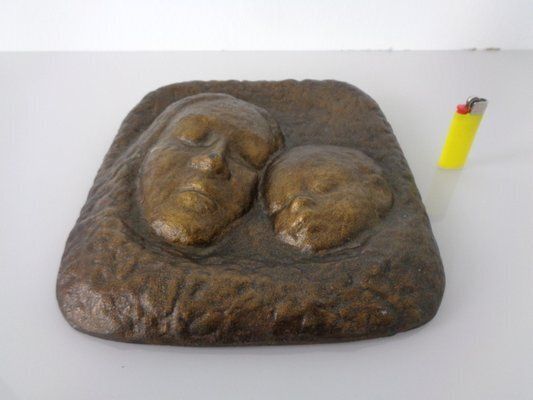 photo vinterior German Bronze Relief Of Mother With Baby, 1940s