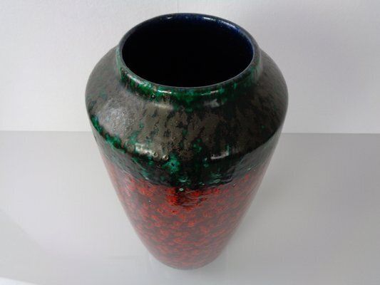 Large Pop Art Model 517 50 Vase In Glazed Lava Ceramic From Scheurich, 1970s photo 295.0
