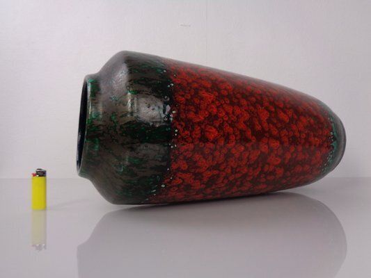photo furniture Large Pop Art Model 517 50 Vase In Glazed Lava Ceramic From Scheurich, 1970s