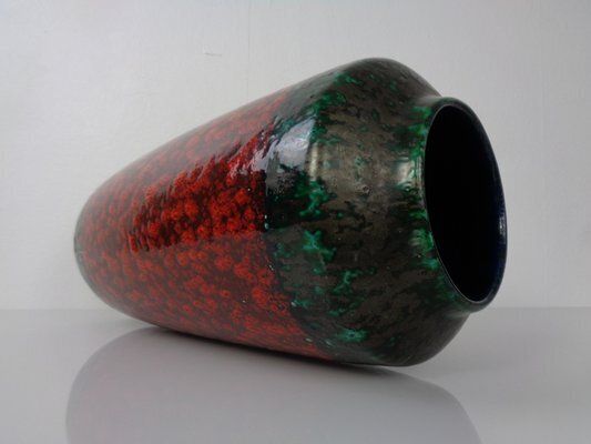 Home Decor Large Pop Art Model 517 50 Vase In Glazed Lava Ceramic From Scheurich, 1970s photo