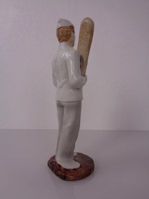 photo furniture Porcelain Figurine Of Baker With Baguette, Denmark, 1920s