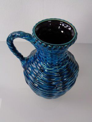 Large Rimini Blu 219 35 Ceramic Vase By Bodo Mans For Bay Keramik, 1960s photo buy