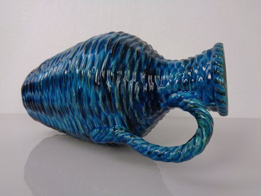 photo vinterior Large Rimini Blu 219 35 Ceramic Vase By Bodo Mans For Bay Keramik, 1960s