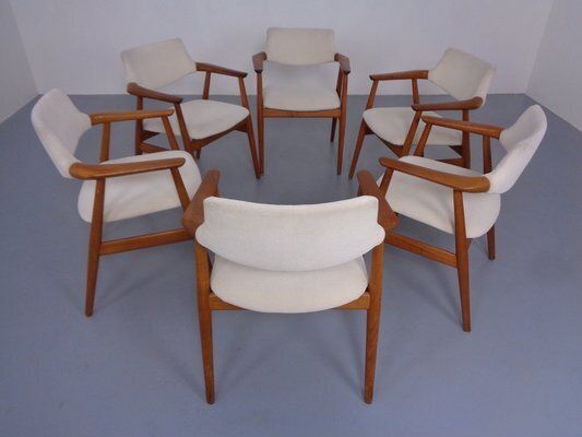 Danish Teak Armchairs By Svend Aage Eriksen For Glostrup, 1960s, Set Of 6 photo for sale