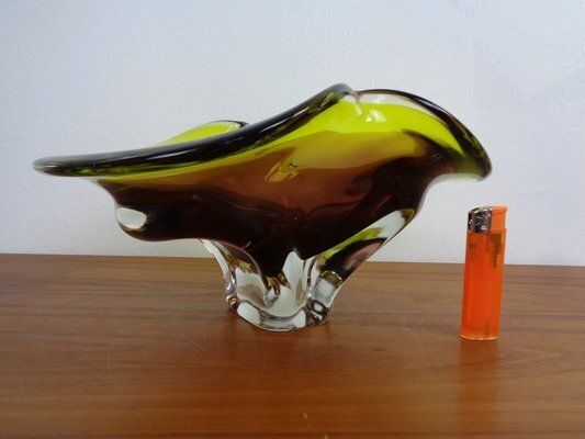 photo for sale Large Sommerso Murano Glass Bowl, Italy, 1960s