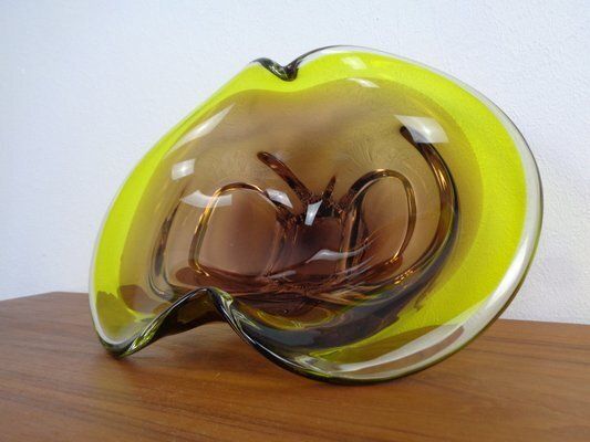 photo vinterior Large Sommerso Murano Glass Bowl, Italy, 1960s