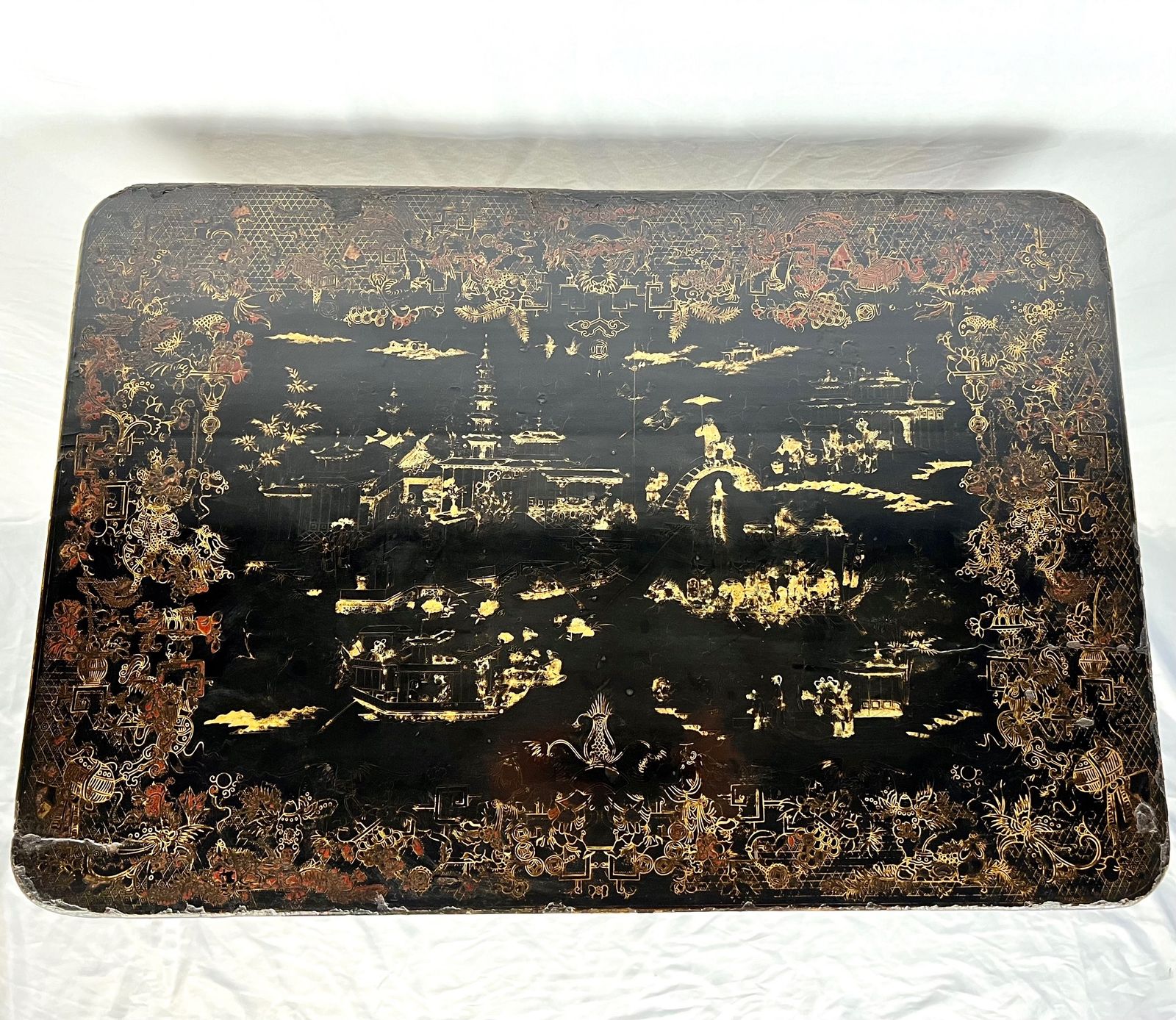 Regency Chinoiserie Chinese Export Sewing/ Work Table photo Furniture