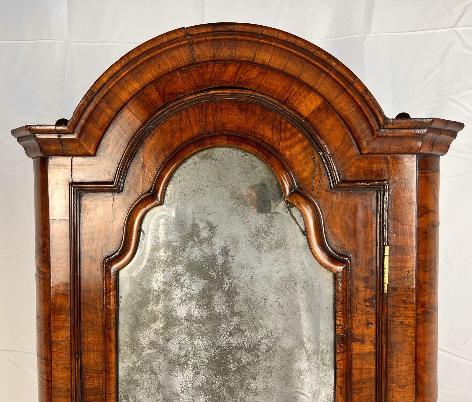 Queen Anne Walnut Wall Hanging Corner Cupboard With Mirror photo Furniture