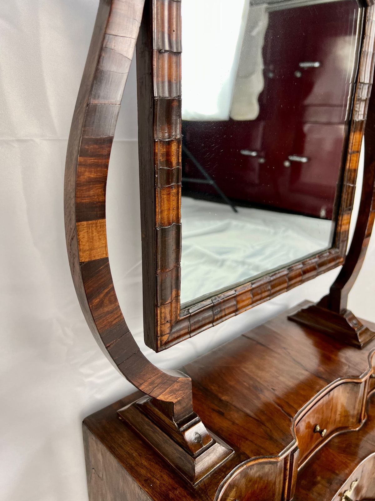 photo for sale Queen Anne Walnut And Laburnum Dressing Table/ Toilet Mirror