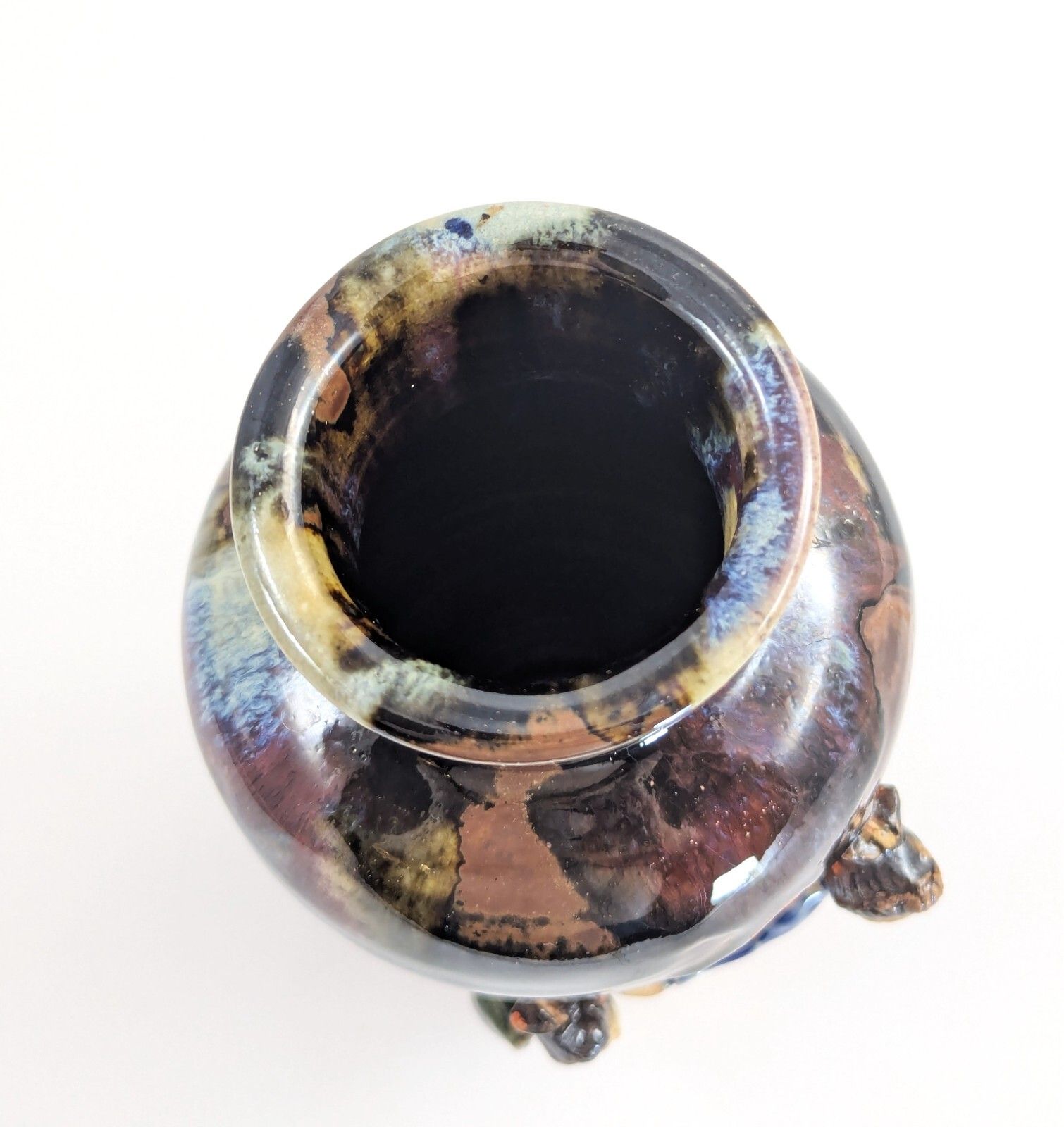 photo for sale Sumida Gawa Japanese Vase With Child Figure, Signed Hiroshi Oxblood Glaze C 1900