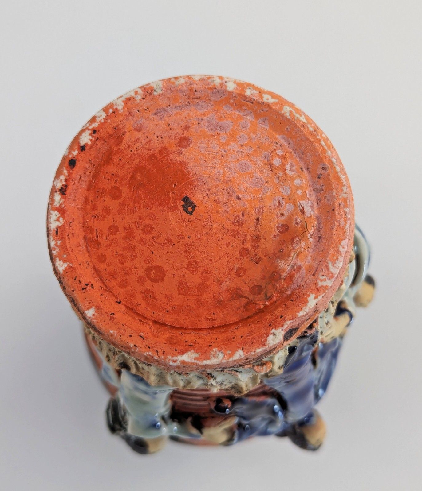 Home Decor Sumida Gawa Japanese Vase With Child Figure, Signed Hiroshi Oxblood Glaze C 1900 photo