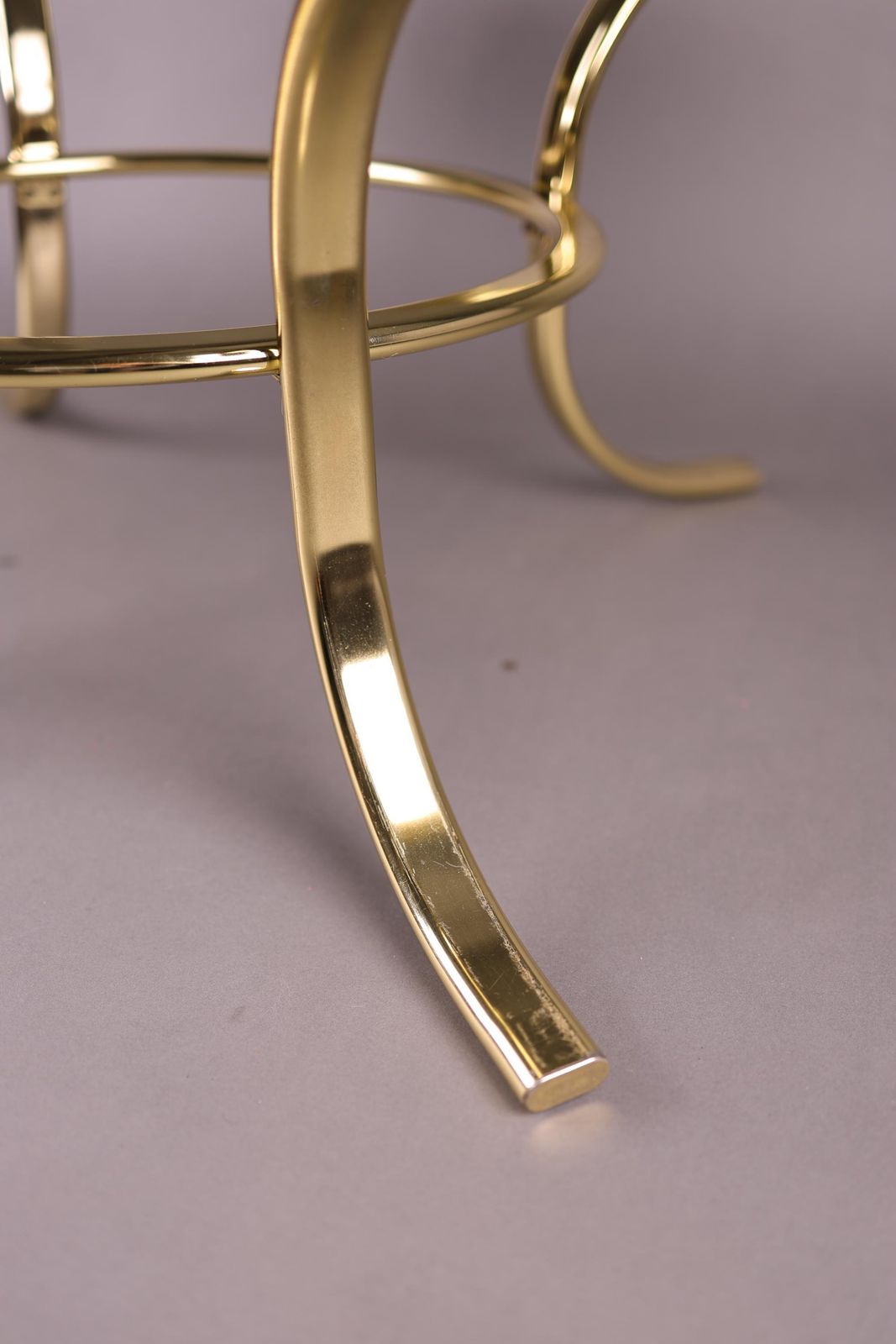1970s Smoked Glass Coffee Table | Gold Accent Table | Mid Century Modern Glam Furniture photo buy