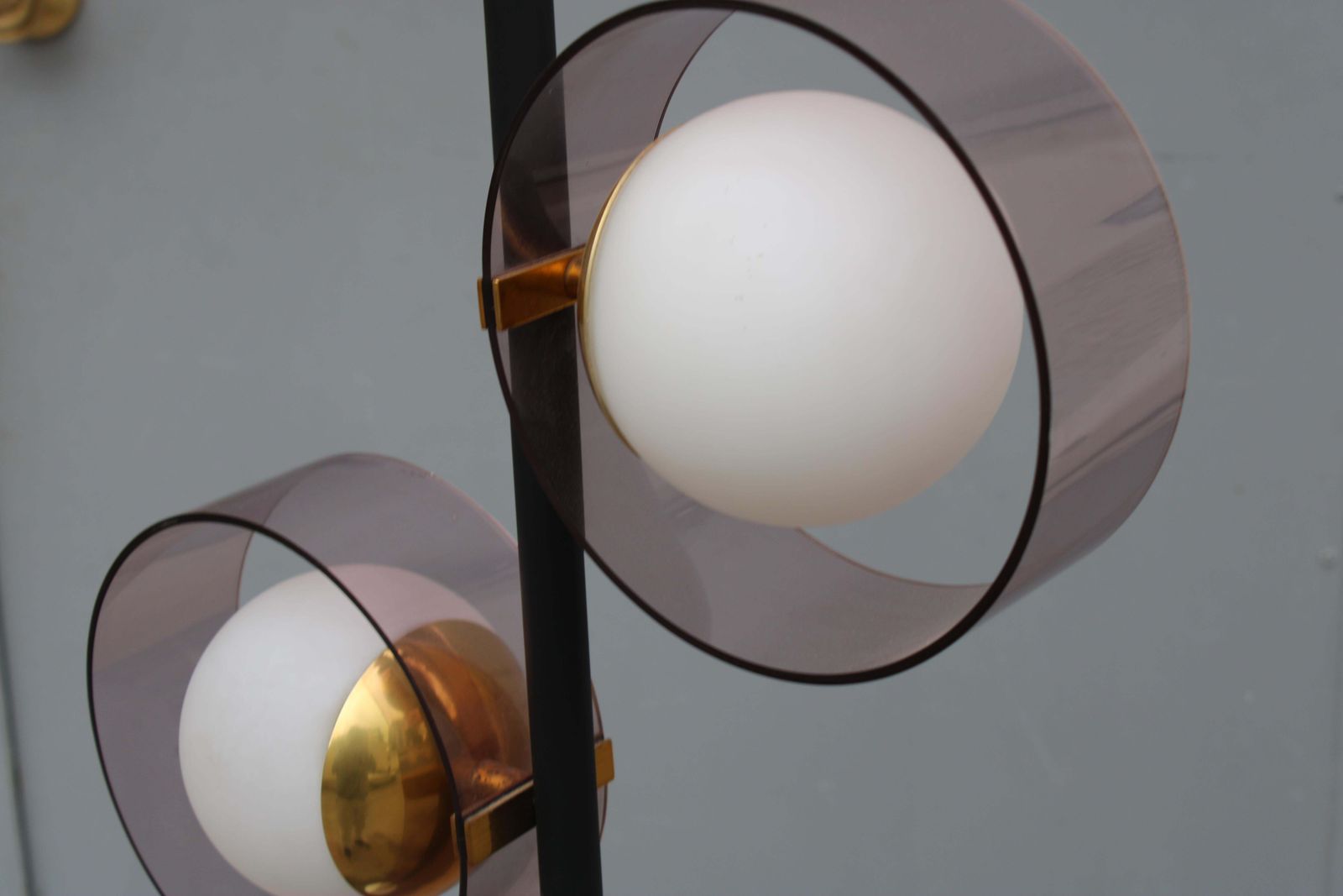 Floor Lamp In Brass And Marble Stilux Milano Italy 1950 photo buy