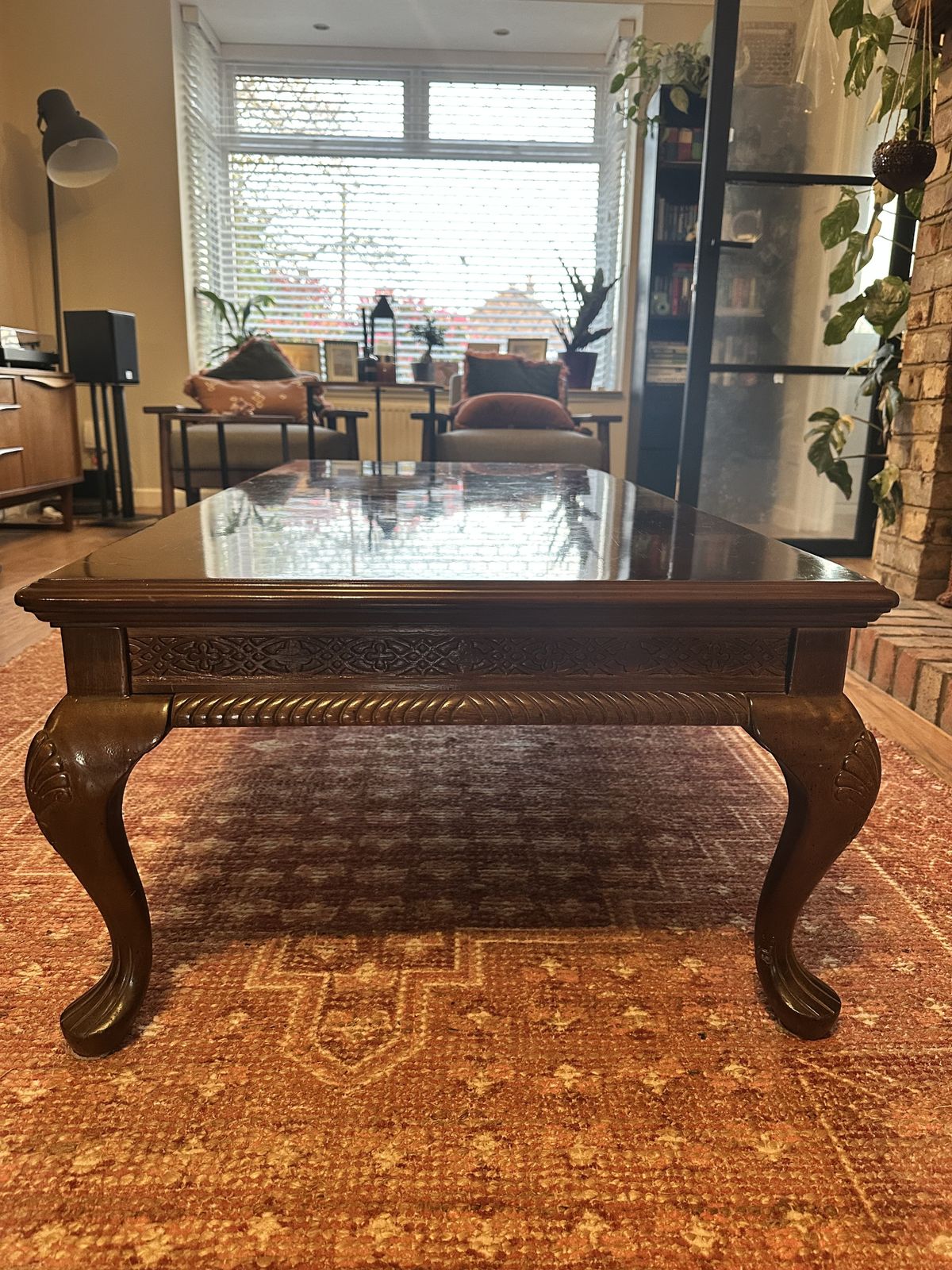Queen Anne Mahogany Coffee Table photo vinterior