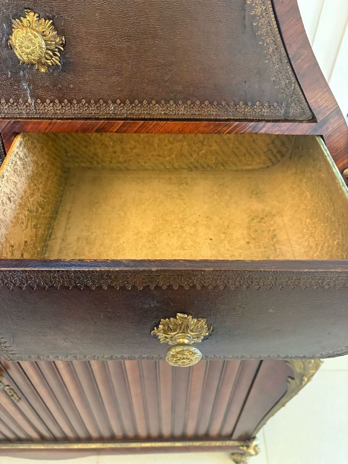 Superb Quality 19th Century Antique French Kingwood And Ormolu Mounted Cartonnier Cabinet photo vintage