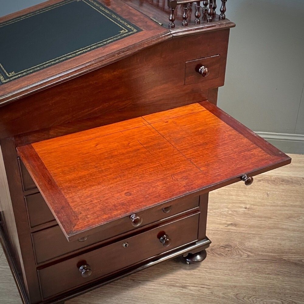 Furniture Antique William IV Mahogany Davenport Desk photo