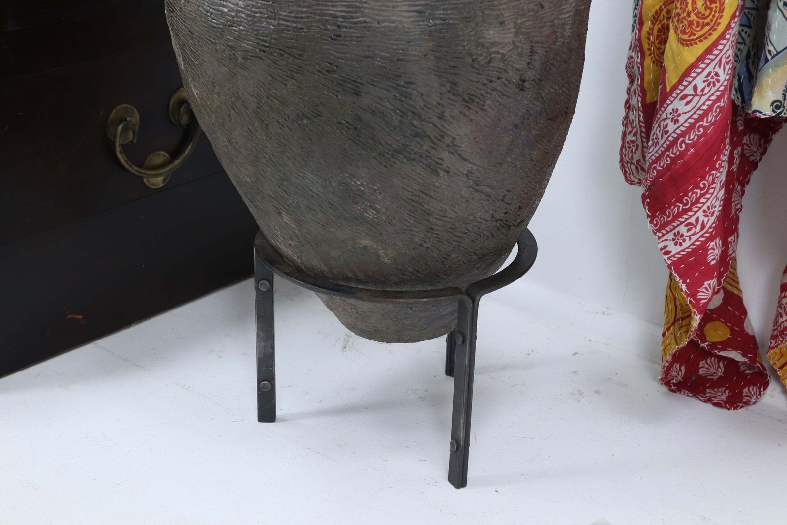 Mid 19th Century Handmade Chinese Rice Wine Jar (1) photo Home Decor