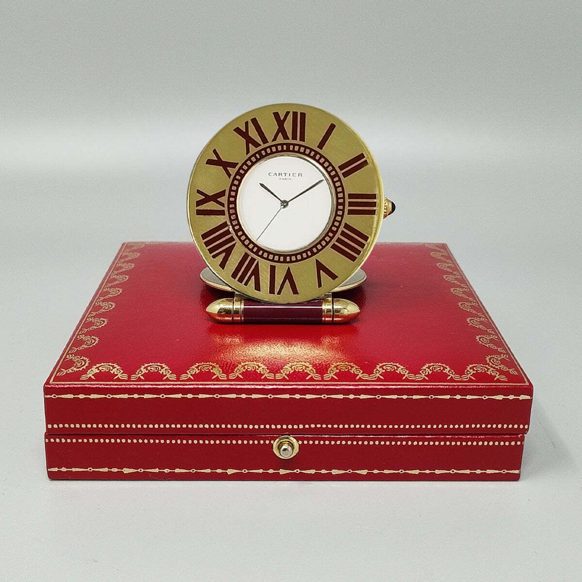1990s Gorgeous Cartier Alarm Clock Pendulette. Made In France. photo for sale