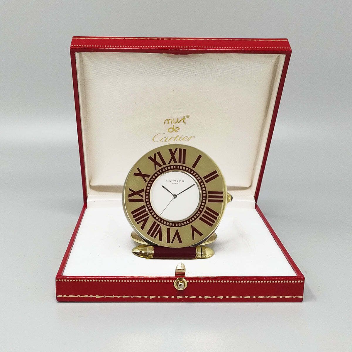 1990s Gorgeous Cartier Alarm Clock Pendulette. Made In France. photo Home Decor