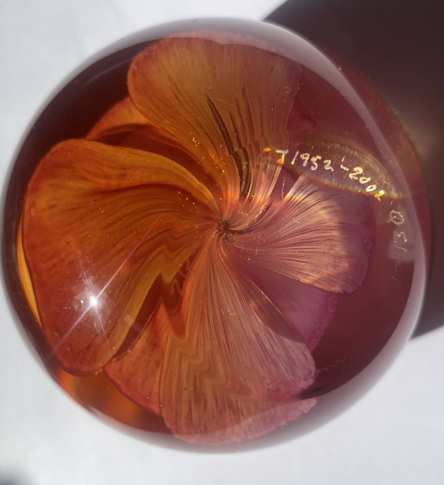 Home Decor Caithness, Queen Elizabeth Rose, Golden Jubilee Commemorative Paperweight photo