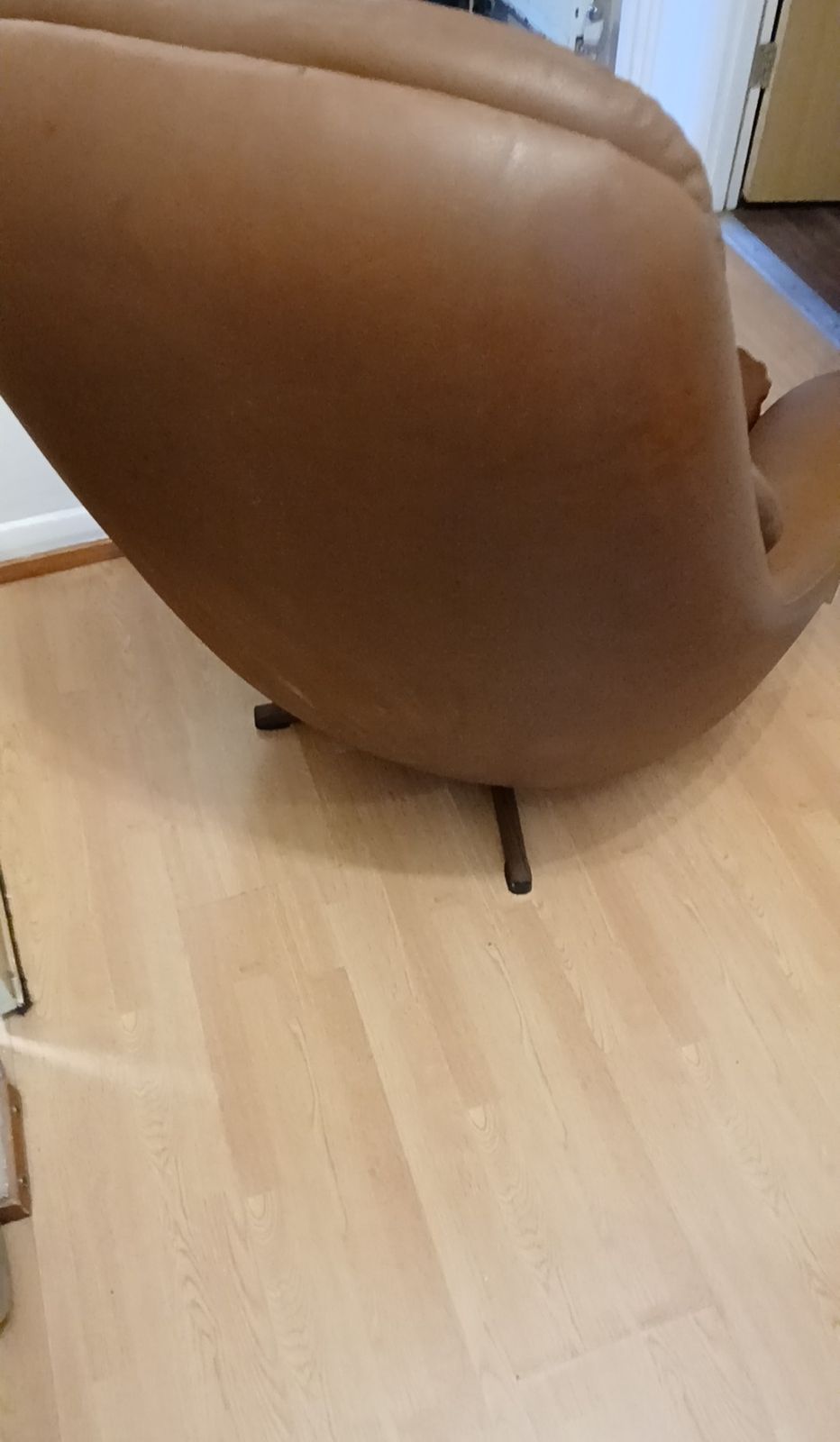 Swedfurn Vintage Leather Tub Chair X2 photo for sale