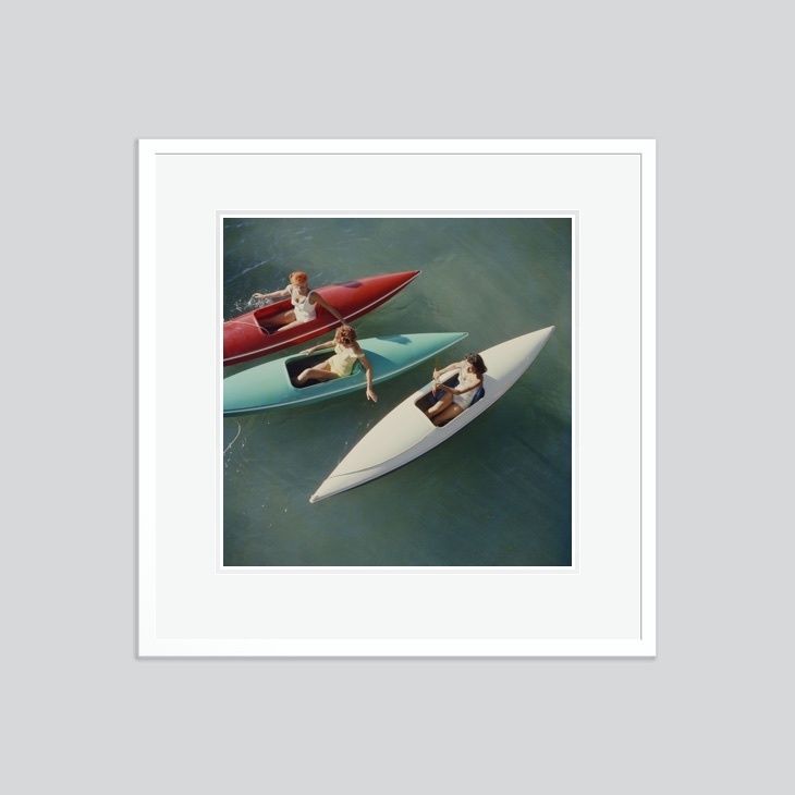 Slim Aarons 'Lake Tahoe Trip' Framed White photo furniture