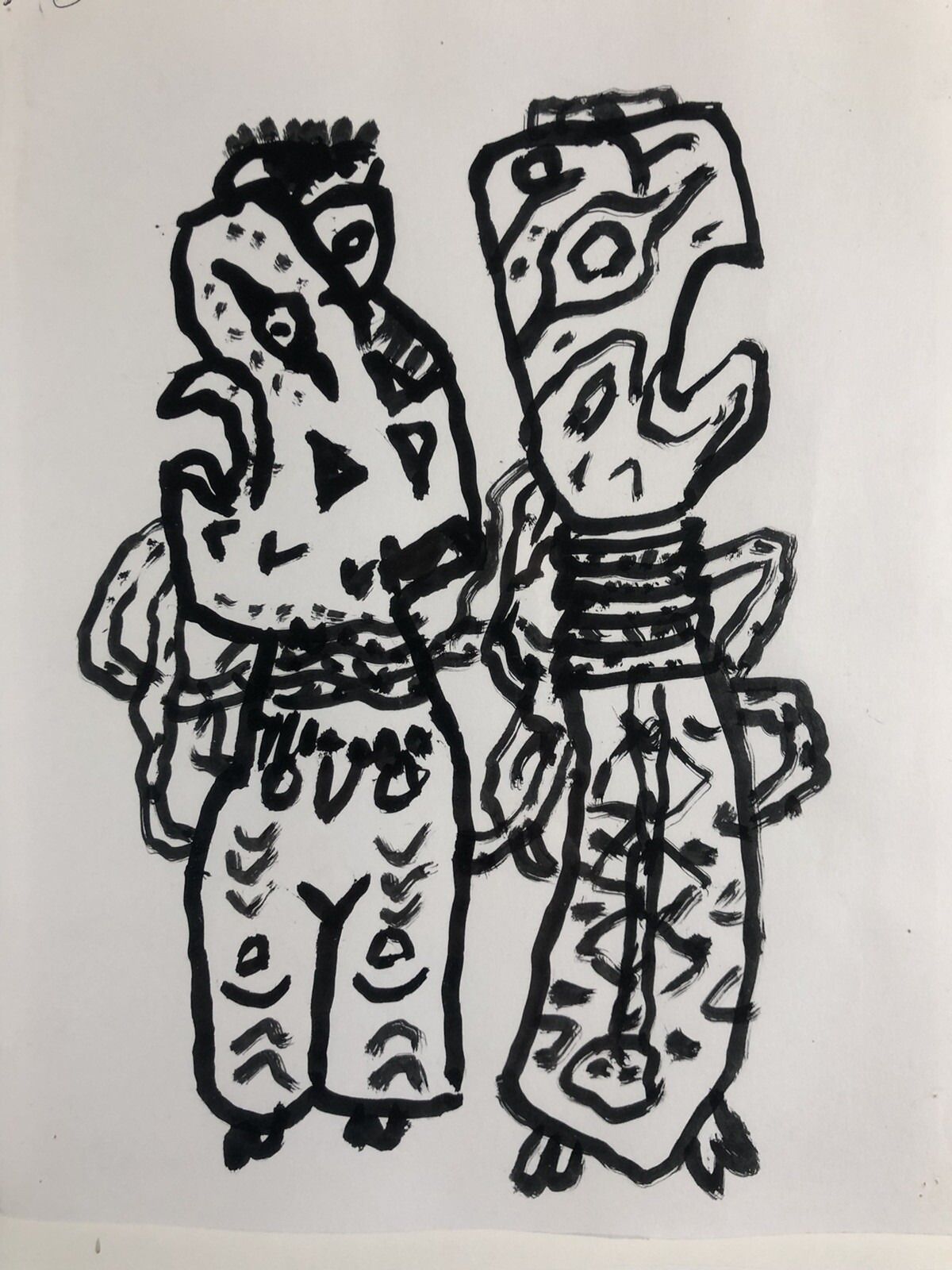 Alan Davie British Contemporary Oil On Paper, Opus D.04.07 2007
