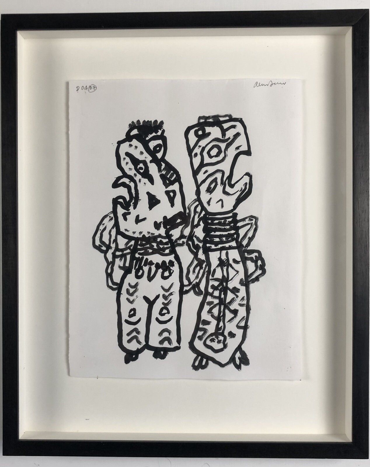 Alan Davie British Contemporary Oil On Paper, Opus D.04.07 2007 photo furniture