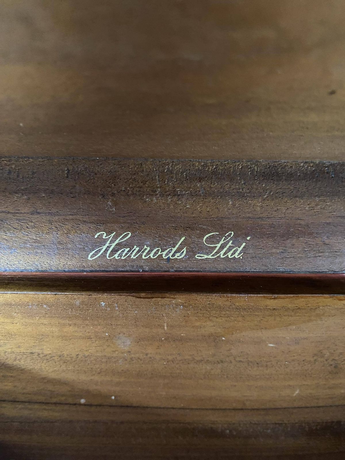 Harrods Mahogany Desk Top Stationary Box. photo 160.0