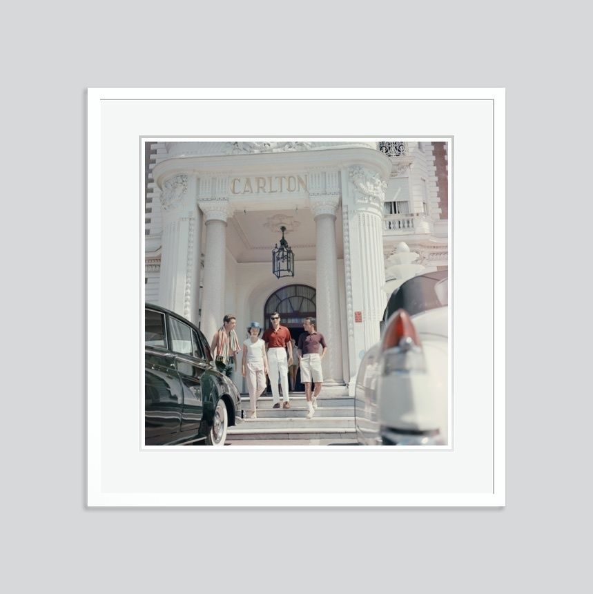 Slim Aarons 'Staying At The Carlton' Framed White photo furniture