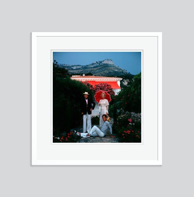 Slim Aarons 'De Rosieres Family' Framed White photo furniture