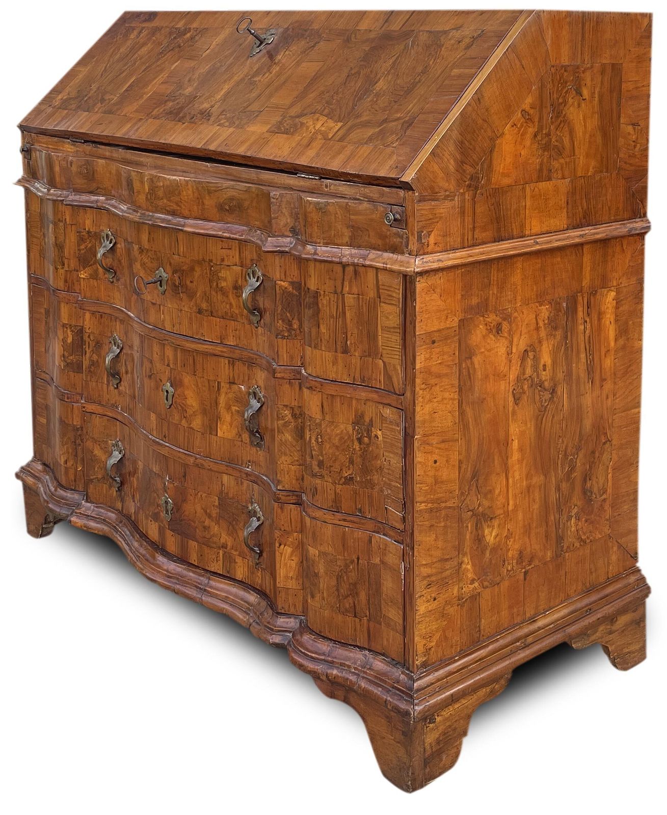 Venetian Louis XV Walnut Bureau Secretaire photo for sale