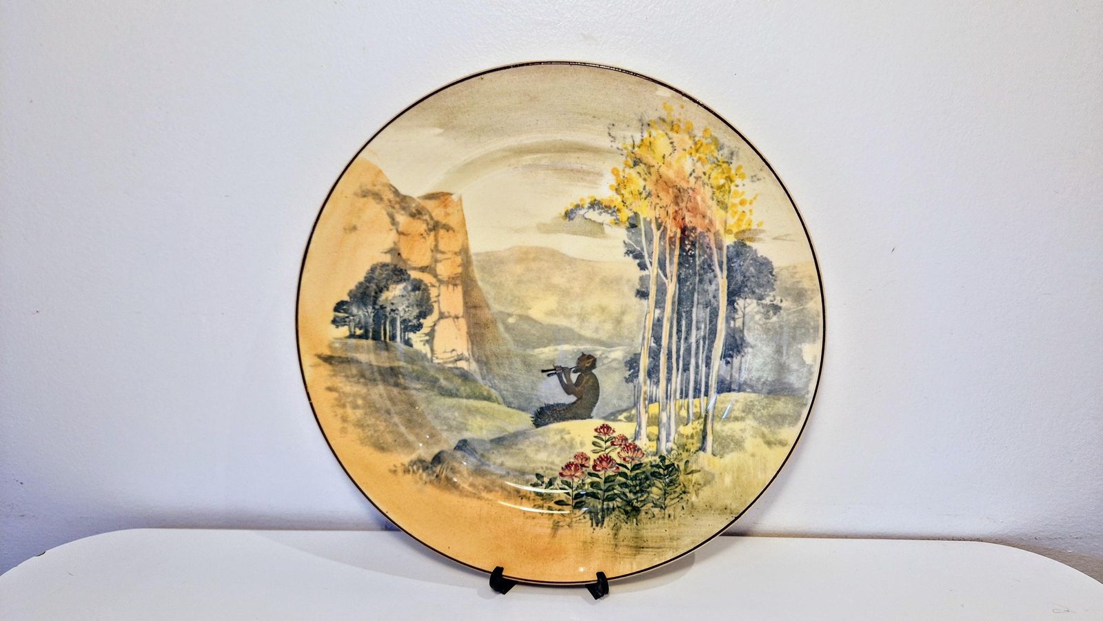 Royal Doulton  Pan Of Pipes, Display Plate photo vintage