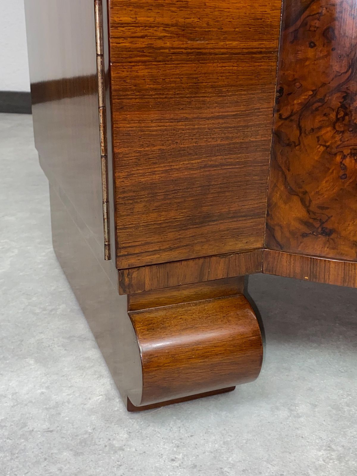 photo furniture Very Rare Walnut Art Deco Bar Cabinet By Thonet