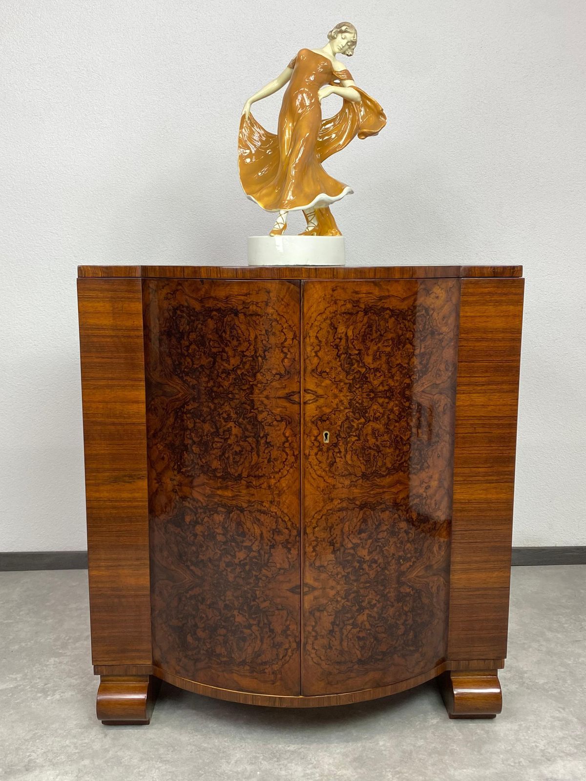 photo buy Very Rare Walnut Art Deco Bar Cabinet By Thonet